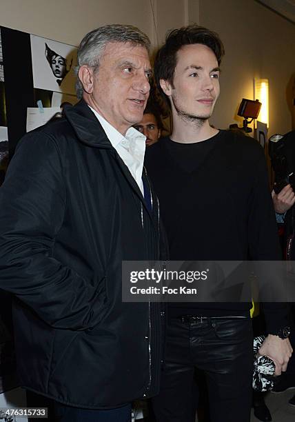 Sidney Toledano and Maxime Simoens attend the Maxime Simoens show as part of the Paris Fashion Week Womenswear Fall/Winter 2014-2015 at 2015 at Lycee...