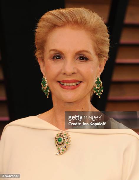 Carolina Herrera attends the 2014 Vanity Fair Oscar Party hosted by Graydon Carter on March 2, 2014 in West Hollywood, California.