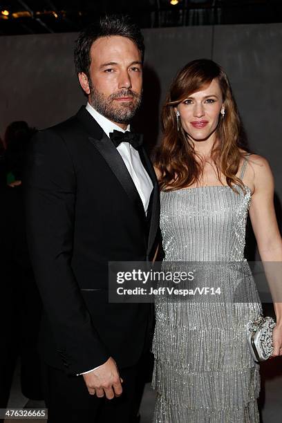 Actor Ben Affleck and actress Jennifer Garner attend the 2014 Vanity Fair Oscar Party Hosted By Graydon Carter on March 2, 2014 in West Hollywood,...