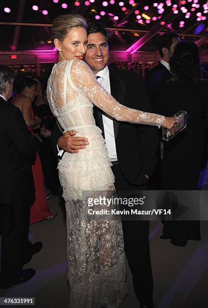 Karolina Kurkova and Archie Drury attend the 2014 Vanity Fair Oscar Party Hosted By Graydon Carter on March 2, 2014 in West Hollywood, California.