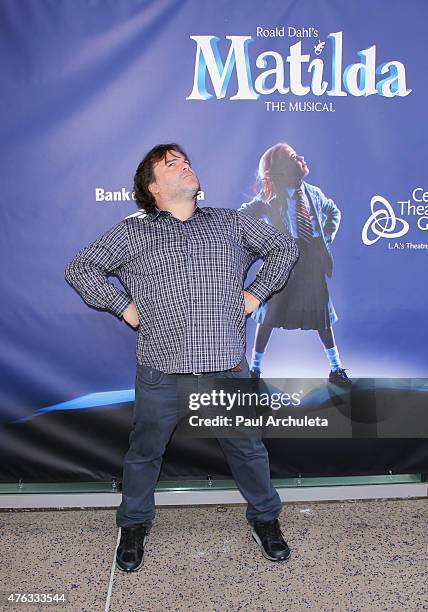 Actor Jack Black attends the opening night of "Matilda The Musical" at Ahmanson Theatre on June 7, 2015 in Los Angeles, California.