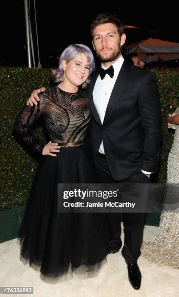 Personality Kelly Osbourne and actor Alex Pettyfer attend the 22nd Annual Elton John AIDS Foundation Academy Awards Viewing Party at The City of West...