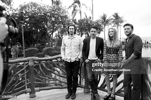 Actors Adam Driver, Colin Farrell, Teresa Palmer and Scott Eastwood pose for a portrait at the Taste of Summer Opening Night Party during the 2015...