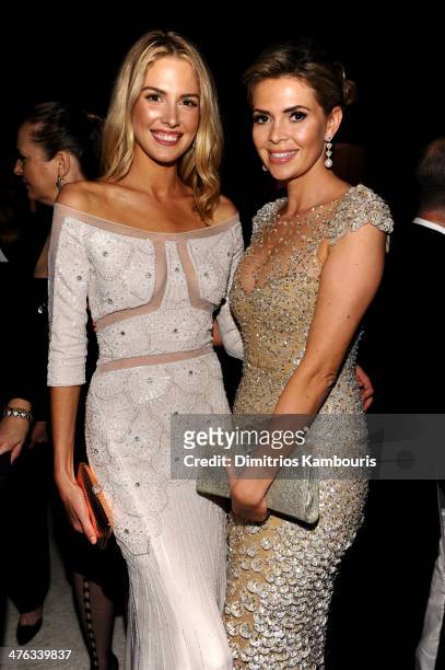 Actress Meghan Flather and actress Carly Steel attend the 22nd Annual Elton John AIDS Foundation Academy Awards Viewing Party at The City of West...