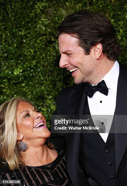 Gloria Cooper and Bradley Cooper attends the 2015 Tony Awards at Radio City Music Hall on June 7, 2015 in New York City.