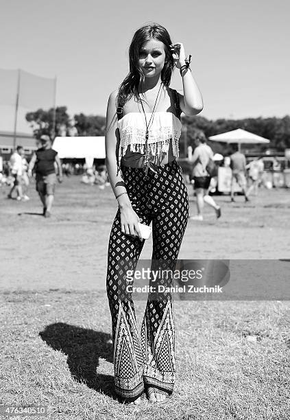 Lexi Wood is seen wearing an Ardene outfit during the 2015 Governors Ball Music Festival at Randall's Island on June 7, 2015 in New York City.