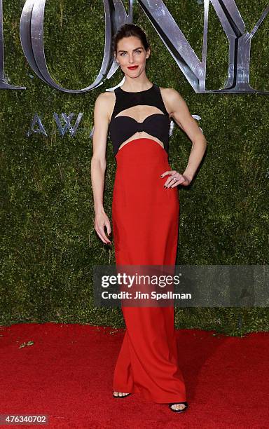 Model Hilary Rhoda attends American Theatre Wing's 69th Annual Tony Awards at Radio City Music Hall on June 7, 2015 in New York City.