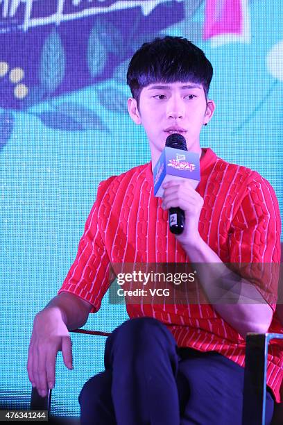 Actor and singer Jing Boran promotes reality show "Divas Hit The Road" on June 5, 2015 in Shanghai, China.