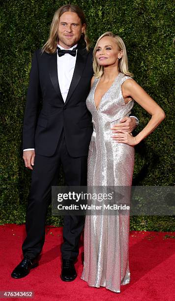 Andrew Pruett and Kristin Chenoweth attend the 2015 Tony Awards at Radio City Music Hall on June 7, 2015 in New York City.