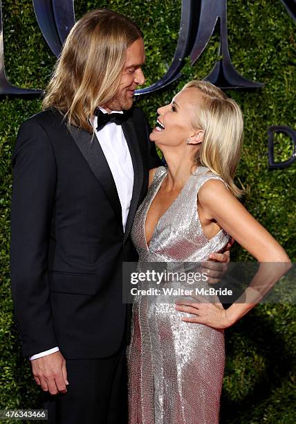 Andrew Pruett and Kristin Chenoweth attend the 2015 Tony Awards at Radio City Music Hall on June 7, 2015 in New York City.