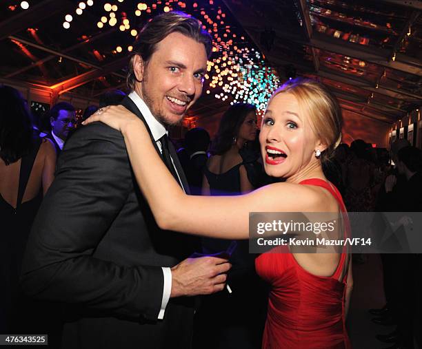 Dax Shepard and Kristen Bell attend the 2014 Vanity Fair Oscar Party Hosted By Graydon Carter on March 2, 2014 in West Hollywood, California.