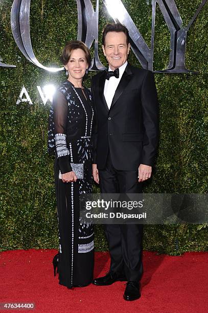 Bryan Cranston and wife Robin Dearden attend the American Theatre Wing's 69th Annual Tony Awards at Radio City Music Hall on June 7, 2015 in New York...