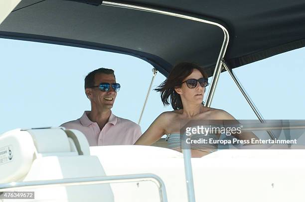 Prince Joachim of Denmark and his wife Princess Marie of Denmark are seen on June 8, 2015 in Ibiza, Spain.