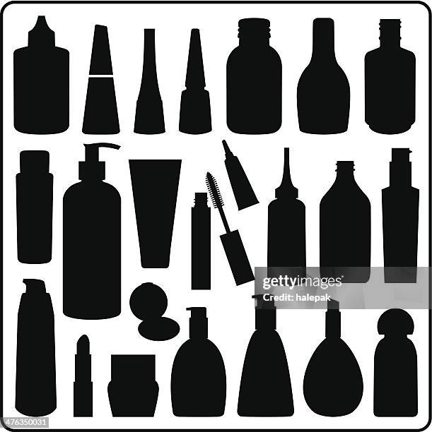 cosmetic materials, black and white - shaving cream stock illustrations