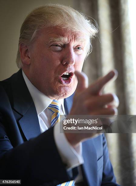 Donald Trump visits Turnberry Golf Club, after its $10 Million refurbishment, on June 8, 2015 in Turnberry, Scotland.