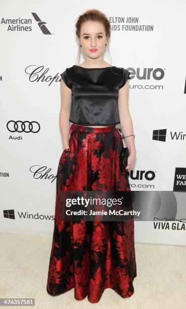 Actress Kaitlyn Dever attends the 22nd Annual Elton John AIDS Foundation Academy Awards Viewing Party at The City of West Hollywood Park on March 2,...