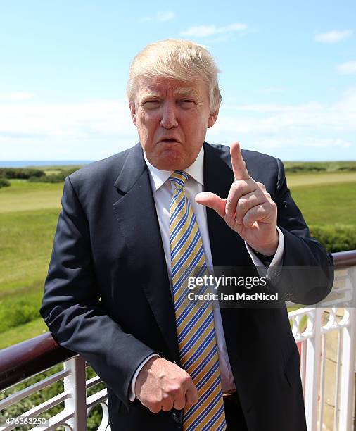 Donald Trump visits Turnberry Golf Club, after its $10 Million refurbishment on June 8, 2015 in Turnberry, Scotland.