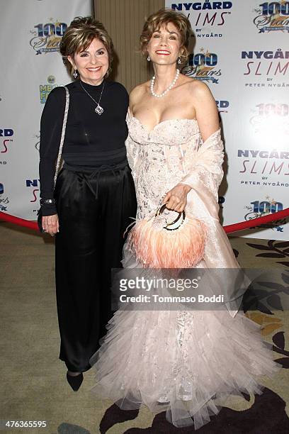Lawyer Gloria Allred and actress Barbi Benton attend the Norby Walters' 24nd annual Night Of 100 Stars Oscar viewing gala held at the Beverly Hills...