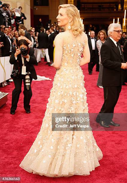Actress Cate Blanchett attends the 86th Oscars held at Hollywood & Highland Center on March 2, 2014 in Hollywood, California.
