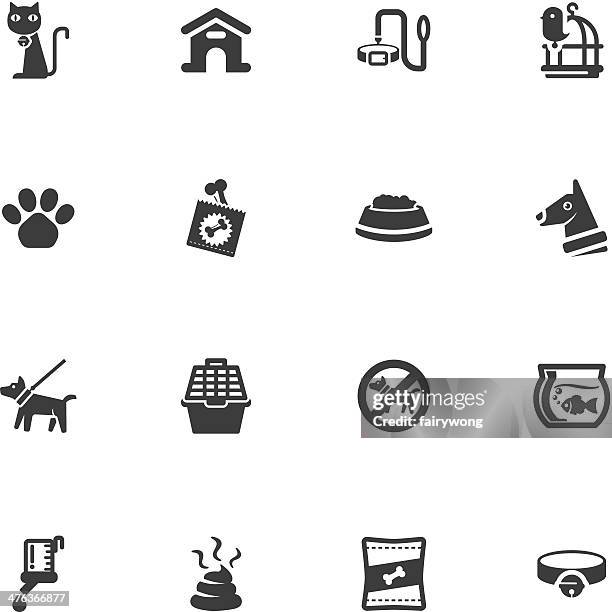 pet icons - retriever paw stock illustrations