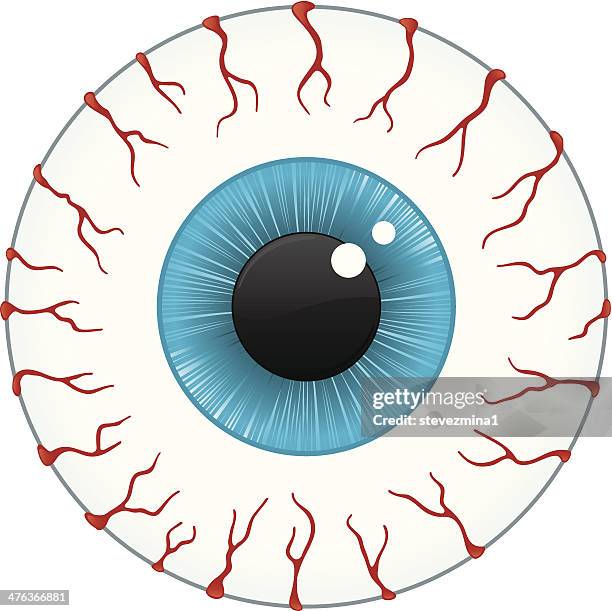 ilustraciones, imágenes clip art, dibujos animados e iconos de stock de bloodshot globo ocular - ojos rojos