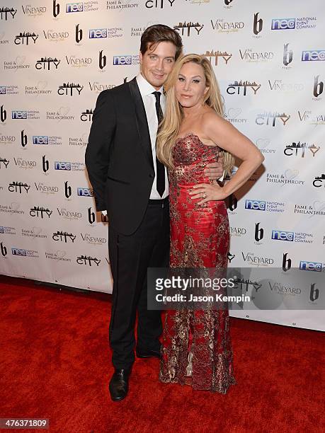 Jacob Busch and Adrienne Maloof attend the Fame and Philanthropy Post-Oscar Party at The Vineyard on March 2, 2014 in Beverly Hills, California.