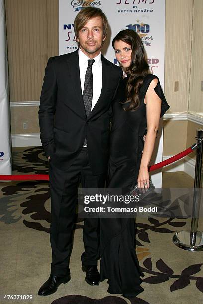 Actors Sean Patrick Flanery and Lauren Hill attend the Norby Walters' 24nd annual Night Of 100 Stars Oscar viewing gala held at the Beverly Hills...