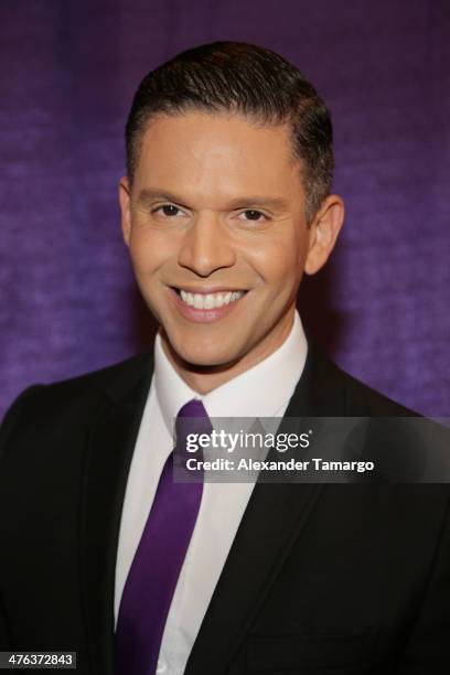 Rodner Figueroa is seen attending the premiere show of Univision's Nuestra Belleza Latina at Univision Headquarters on March 2, 2014 in Miami,...
