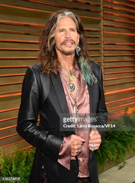 Musician Steven Tyler attends the 2014 Vanity Fair Oscar Party Hosted By Graydon Carter on March 2, 2014 in West Hollywood, California.
