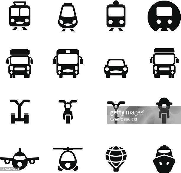 stockillustraties, clipart, cartoons en iconen met transportation icons - lightrail