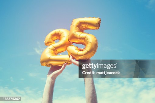 Gold number 25 balloon Gold number 25 balloon