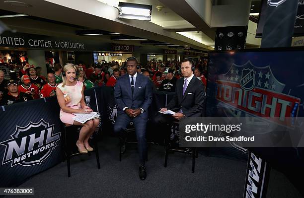 On-air talent Kathryn Tappen, Kevin Weekes and Martin Biron discuss Game Three of the 2015 NHL Stanley Cup Final between the Tampa Bay Lightning and...