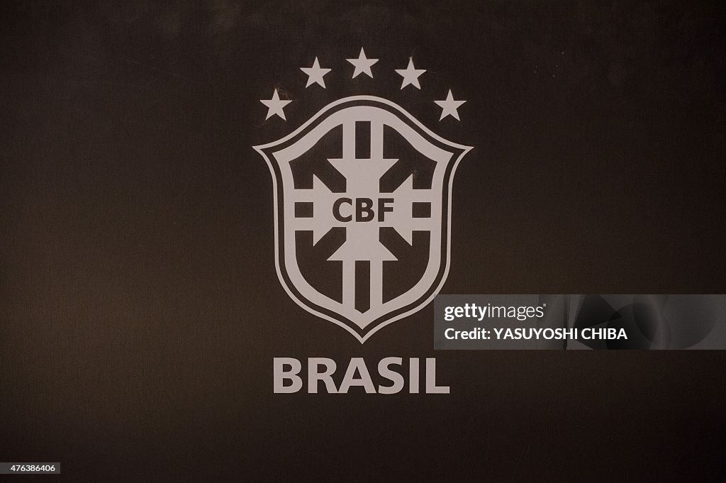 Brazil Cbf The Brazilian Football Confederation's logo at the CBF headquarters ...