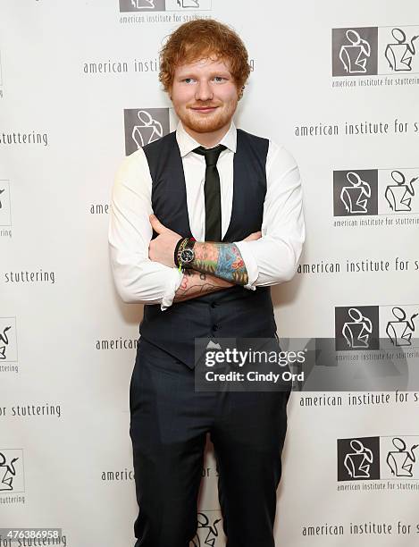 Ed Sheeran attends 9th Annual American Institute for Stuttering Freeing Voices Changing Lives Gala on June 8, 2015 in New York City.