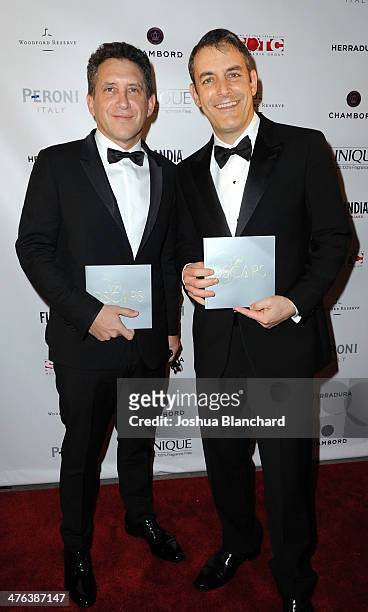 Steven Silver and Doug Mankoff arrive at Echo Lake Entertainment's Oscar Party in celebration of "Nebraska" at BOA Steakhouse on March 2, 2014 in...
