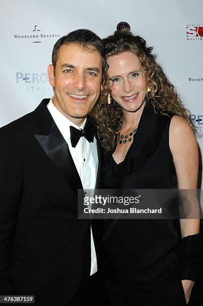 Doug and Marsha Mankoff arrive at Echo Lake Entertainment's Oscar Party in celebration of "Nebraska" at BOA Steakhouse on March 2, 2014 in West...