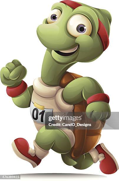 ilustraciones, imágenes clip art, dibujos animados e iconos de stock de tortuga corriendo - turtle