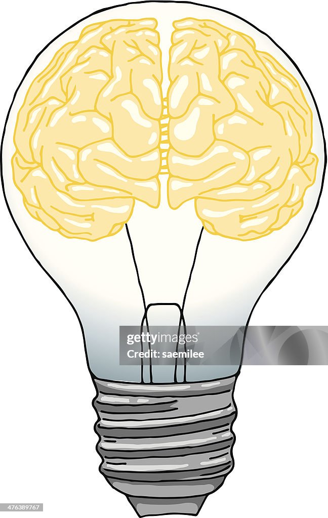 Brain light bulb