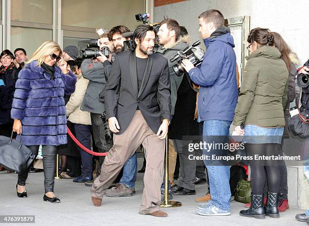 Rafael Amargo attends the funeral chapel for the flamenco guitarist Paco de Lucia at Auditorio Nacional on February 28, 2014 in Madrid, Spain.