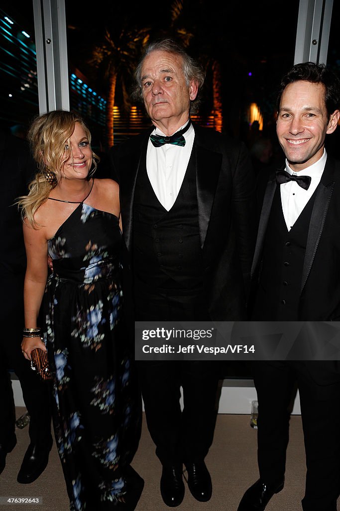 Actors Amy Poehler, Bill Murray, and Paul Rudd attend the 2014 Vanity ...