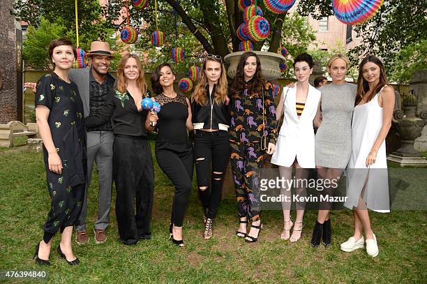 Maggie Gyllenhaal, Maxwell, Alicia Keys, Stella McCartney, Liv Tyler, Cara Delevingne Amber Valletta and Miranda Kerr attend the Stella McCartney...