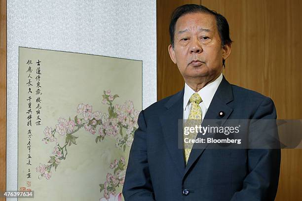 Toshihiro Nikai, chairman of the general council at the Liberal Democratic Party , poses for a photograph after an interview in Tokyo, Japan, on...