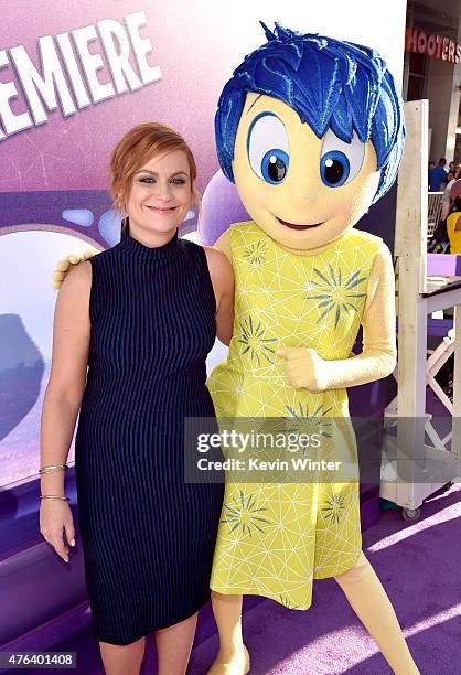 Actress Amy Poehler attends the Los Angeles premiere of Disney-Pixar's "Inside Out" at the El Capitan Theatre on June 8, 2015 in Hollywood,...