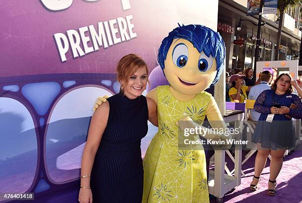 Actress Amy Poehler attends the Los Angeles premiere of Disney-Pixar's "Inside Out" at the El Capitan Theatre on June 8, 2015 in Hollywood,...