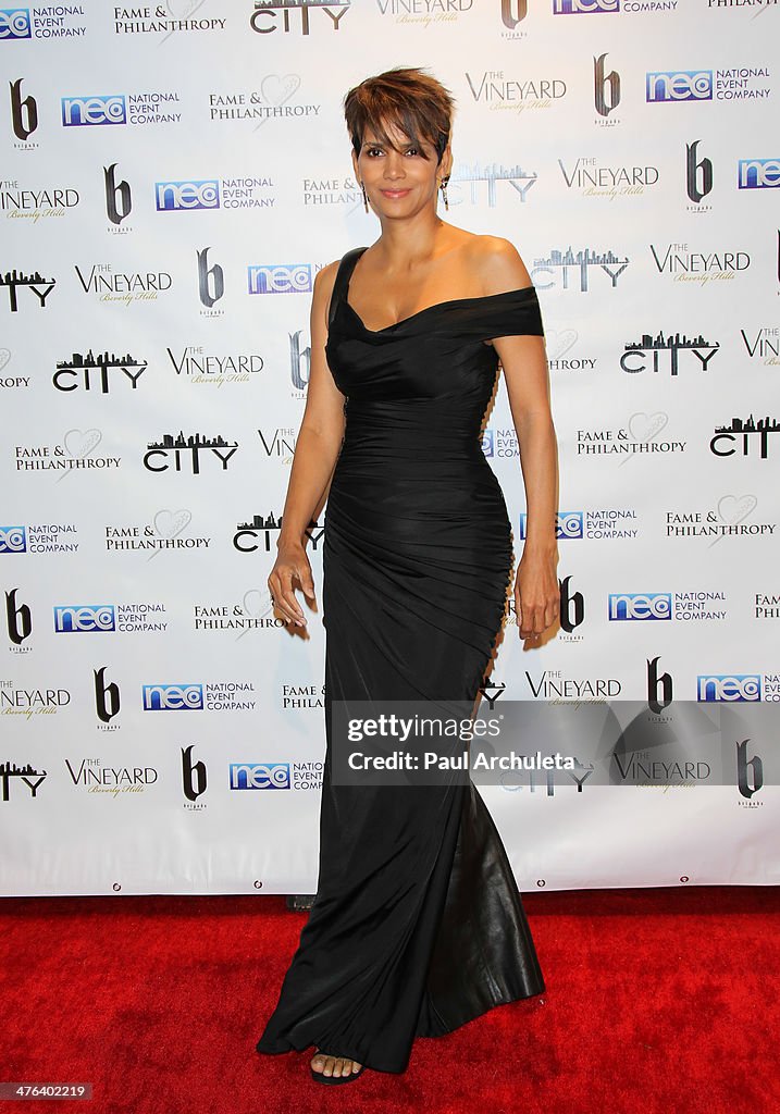 Actress Halle Berry attends the Fame And Philanthropy post-Oscar