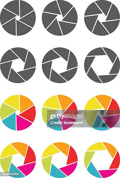 diaphragms - camera aperture stock illustrations