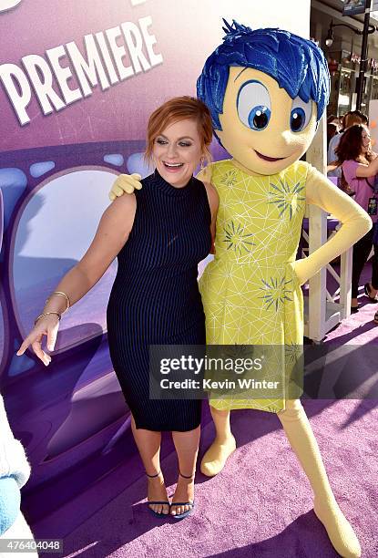 Actress Amy Poehler attends the Los Angeles premiere of Disney-Pixar's "Inside Out" at the El Capitan Theatre on June 8, 2015 in Hollywood,...