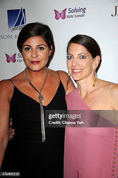 Maria Julia Mantilla and Bonnie Young attend 6th Annual Solving Kids Cancer Spring Celebration at 583 Park Avenue on June 8, 2015 in New York City.