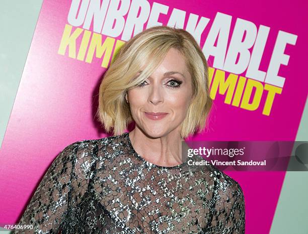 Actress Jane Krakowski attends the FYC "Unbreakable Kimmy Schmidt" special panel discussion at UCB Sunset Theater on June 8, 2015 in Los Angeles,...