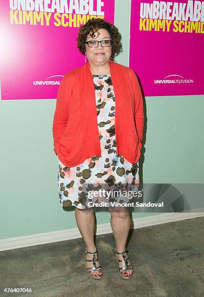 Actress Sol Miranda attends the FYC "Unbreakable Kimmy Schmidt" special panel discussion at UCB Sunset Theater on June 8, 2015 in Los Angeles,...